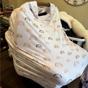 Caden Lane Car Seat/Nursing Cover - Pastel Rainbow 🌈